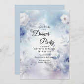 Zachte blauwe bloesems en lavendelnevel kaart (Voorkant / Achterkant)