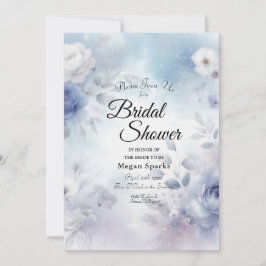 Zachte blauwe bloesems en lavendelnevel kaart