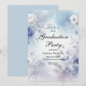 Zachte blauwe bloesems en lavendelnevel kaart (Voorkant / Achterkant)