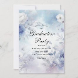 Zachte blauwe bloesems en lavendelnevel kaart