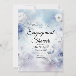 Zachte blauwe bloesems en lavendelnevel kaart