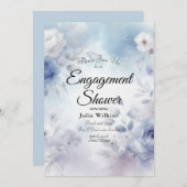 Zachte blauwe bloesems en lavendelnevel kaart (Voorkant / Achterkant)