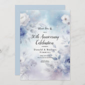 Zachte blauwe bloesems en lavendelnevel kaart (Voorkant / Achterkant)