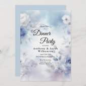 Zachte blauwe bloesems en lavendelnevel kaart (Voorkant / Achterkant)