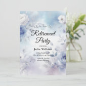 Zachte blauwe bloesems en lavendelnevel kaart (Staand voorkant)