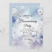 Zachte blauwe bloesems en lavendelnevel kaart (Voorkant / Achterkant)