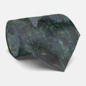 Zachte blauwe boomgaard Regelmatig Stropdas (Opgerold)