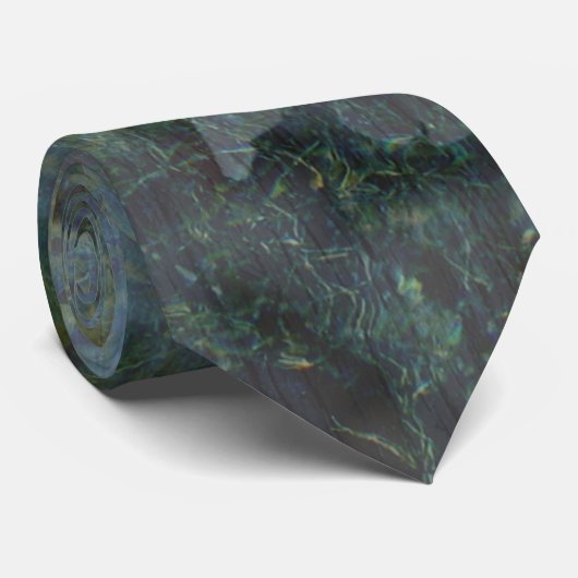 Zachte blauwe boomgaard Regelmatig Stropdas (Opgerold)