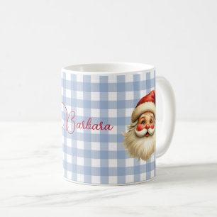 Zachte Blauwe Buffalo Geruite Kerstmannen en Elega Koffiemok