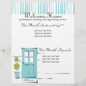 zachte blauwe deur flyer (Voorkant)