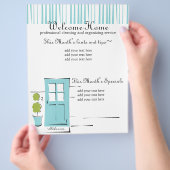 zachte blauwe deur flyer (Hand)