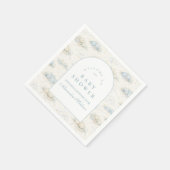 Zachte Blauwe Dino Baby Shower Servet (Hoek)