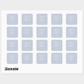 Zachte Blauwe Elegante Script Afstudeer Dank Je Vierkante Sticker (Vel)