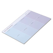 Zachte Blauwe en Lavendel Aangepaste Weekplanner Notitieblok (Schuin)