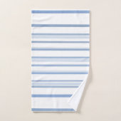 Zachte Blauwe en Witte Waterverf Stripes Bad Handdoek (Handdoek)