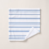 Zachte Blauwe en Witte Waterverf Stripes Bad Handdoek (Wasdoekje)