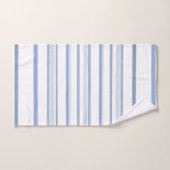 Zachte Blauwe en Witte Waterverf Stripes Bad Handdoek (Handdoek)