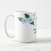 Zachte Blauwe Floral met vriendschapsverlof Gezegd Koffiemok (Links)