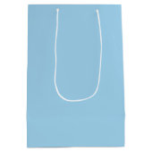 Zachte blauwe geschenkzak medium cadeauzakje (Achterkant)