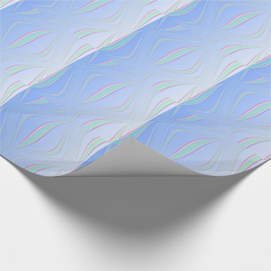 Zachte Blauwe Golven Abstract Cadeaupapier (Hoek)