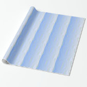 Zachte Blauwe Golven Abstract Cadeaupapier (Uitgerold)