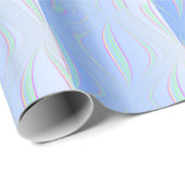 Zachte Blauwe Golven Abstract Cadeaupapier (Rol Hoek)