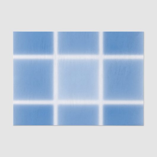 Zachte Blauwe Grid Tegelpatroon Tissuepapier (Voorkant)