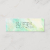Zachte Blauwe Groene het Schilderen Abstracte Wate Mini Visitekaartje (Achterkant)