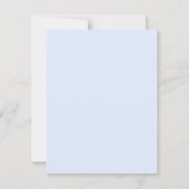 Zachte Blauwe Hortensia Antwoordkaart RSVP Kaartje (Achterkant)