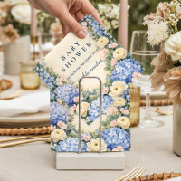Zachte Blauwe Hortensia Elegantie Baby Shower