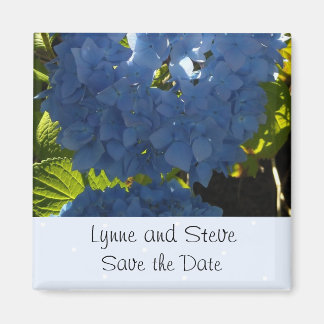 Zachte Blauwe Hortensia Save the Date Magneet
