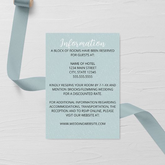 Zachte Blauwe Huwelijksbijlage Kaart