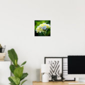 Zachte Blauwe Hydrangea Bloembladeren Poster (Thuiskantoor)