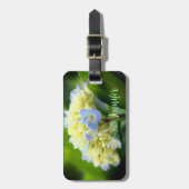 Zachte blauwe hydrangea ventilator, speciaal aange bagagelabel (Voorkant verticaal)