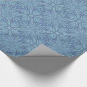 Zachte blauwe kerststerren #2 cadeaupapier (Hoek)