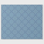 Zachte blauwe kerststerren #2 cadeaupapier (Vlak)