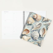 Zachte Blauwe Kust Zeeschelp Aquarel Planner (Display)
