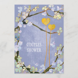 Zachte blauwe lente bruiloft koppels douche kaart