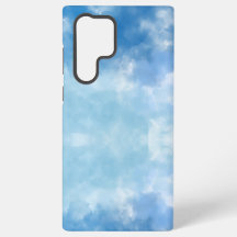 Zachte Blauwe Lucht Waterverf Wolk iPhone Hoesje