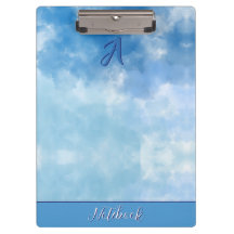 Zachte Blauwe Lucht Waterverf Wolk