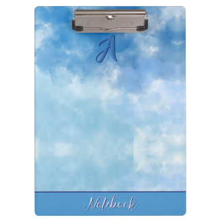 Zachte Blauwe Lucht Waterverf Wolk Klembord