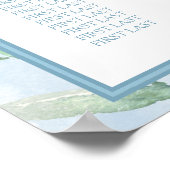 Zachte blauwe luienmank Baby shower Zitkaart Poster (Hoek)