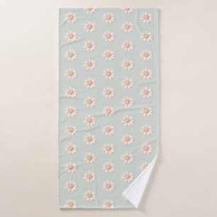 Zachte Blauwe Madeliefjes Bloemmotief Badhanddoek