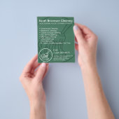 Zachte Blauwe Minimale Thuis Schoonmaak Huishoudst Flyer (Hand)