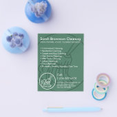 Zachte Blauwe Minimale Thuis Schoonmaak Huishoudst Flyer (Enkel)
