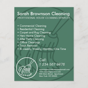 Zachte Blauwe Minimale Thuis Schoonmaak Huishoudst Flyer