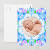 Zachte Blauwe Mooie Pastels Aangepaste Foto Moeder Briefkaart (Voorkant / Achterkant)