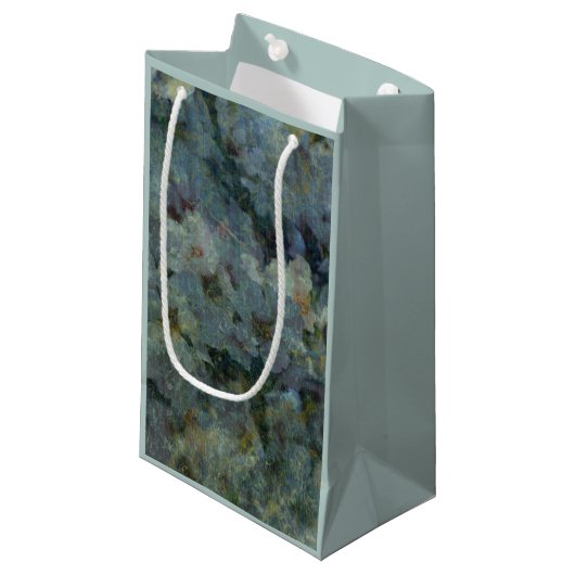 Zachte Blauwe Orchard impressionist Gift Bags Klein Cadeauzakje (Voorkant Gekanteld)