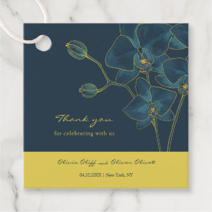 Zachte Blauwe Orchidee Bruiloft Bedankjes Labels
