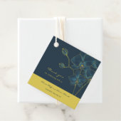 Zachte Blauwe Orchidee Bruiloft Bedankjes Labels (In situ)